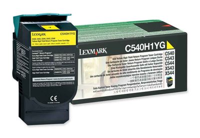 Lexmark C540H1YG High Capacity Yellow Return Program Toner Cartridge (0C540H1YG)