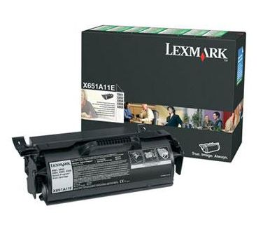 Lexmark X651A11E Black Return Program Toner Cartridge (0X651A11E)