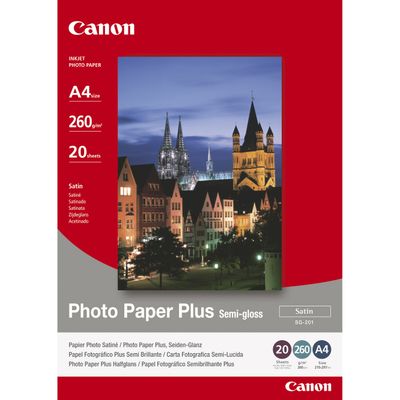Canon 260gsm SG-201 A4 Semi-Gloss Photo Paper (1686B021 20 Sheets 210x297mm)
