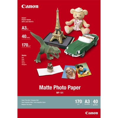 Canon 170gsm MP-101 A3 Matte Photo Paper (7981A008 40 Sheets 297 x 420 mm)