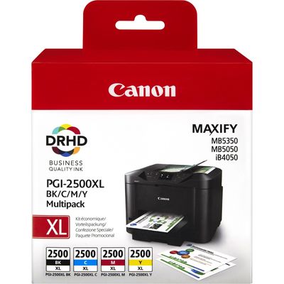 Canon PGI-2500XL 4 Colour High Capacity Ink Cartridge Multipack (9254B004AA)