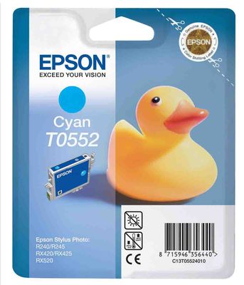 Epson T0552 Cyan Ink Cartridge - (C13T055240 Duck)