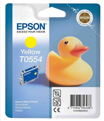 Epson T0554 Yellow Ink Cartridge - (C13T055440 Duck)