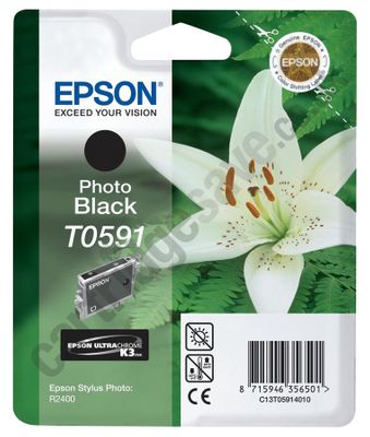 Epson T0591 Photo Black Ink Cartridge - (C13T059140 Lily)
