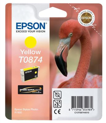 Epson T0874 Yellow Ink Cartridge - (C13T087440 Flamingo)