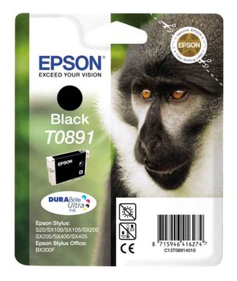 Epson T0891 Black Ink Cartridge - (C13T089140 Monkey)