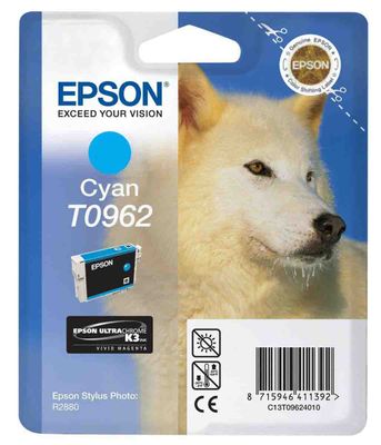 Epson T0962 Cyan Ink Cartridge - (C13T096240 Husky)