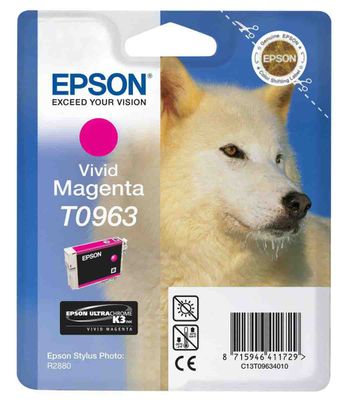 Epson T0963 Vivid Magenta Ink Cartridge - (C13T096340 Husky)