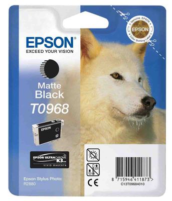 Epson T0968 Matte Black Ink Cartridge - (C13T096840 Husky)