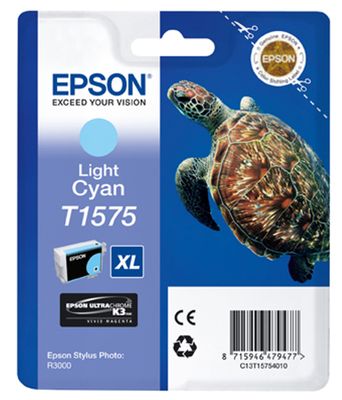 Epson T1575 Light Cyan Ink Cartridge - (C13T157540 Turtle)