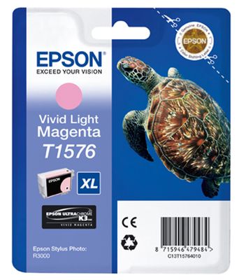 Epson T1576 Vivid Light Magenta Ink Cartridge - (C13T157640 Turtle)