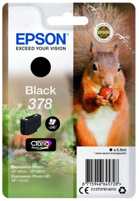 Epson 378 Black Ink Cartridge - (T3781 Squirrel)