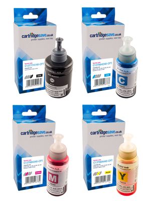 Compatible Epson T774 & T664 4 Colour Ink Bottle Multipack