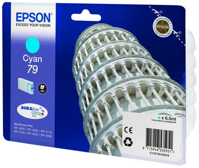Epson 79 Cyan Ink Cartridge - (Tower of Pisa T7912)