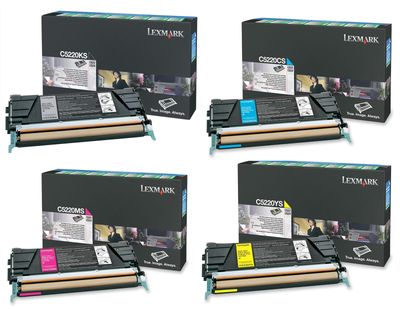 Lexmark C5220 4 Colour Return Program Toner Cartridge Multipack