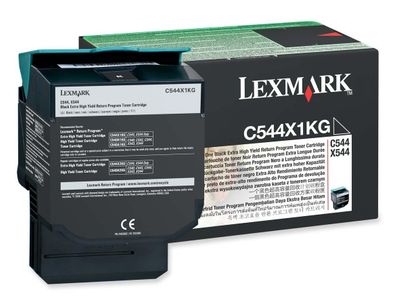 Lexmark C544X1KG Extra High Capacity Black Return Program Toner Cartridge