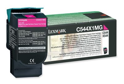 Lexmark C544X1MG Extra High Capacity Magenta Return Program Toner Cartridge