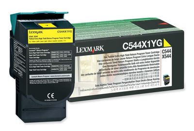 Lexmark C544X1YG Extra High Capacity Yellow Return Program Toner Cartridge
