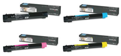 Lexmark C950X2 Extra High Capacity 4 Colour Toner Cartridge Multipack
