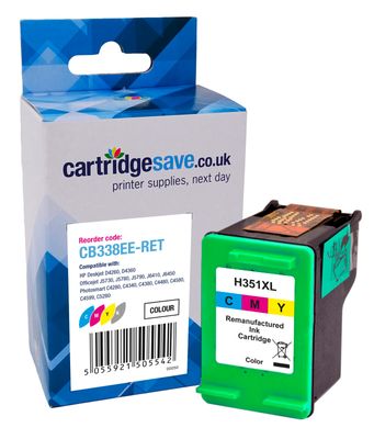 Compatible HP 351XL High Capacity Tri-Colour Ink Cartridge - (CB338EE)