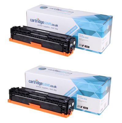 Compatible HP 128A Black Toner Cartridge Twin pack - (CE320AD)
