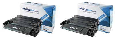 Compatible HP 87X High Capacity Black Toner Cartridge Twin Pack (CF287XD)