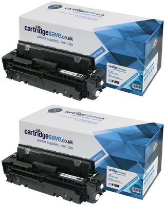Compatible HP 410X High Capacity Black Cartridge Twin Pack - (CF410XD)