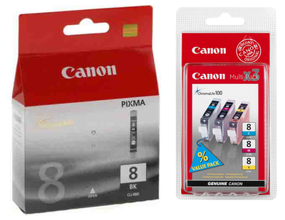Canon CLI-8 4 Colour Ink Cartridge Multipack
