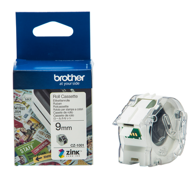 Brother CZ-1001 Full Colour 9mm x 5m Continuous Adhesive Label Tape