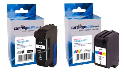Compatible HP 15 / 17 Black & Tri-Colour Ink Cartridge Multipack