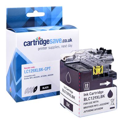 Compatible Brother LC-129XLBK High Capacity Black Ink Cartridge
