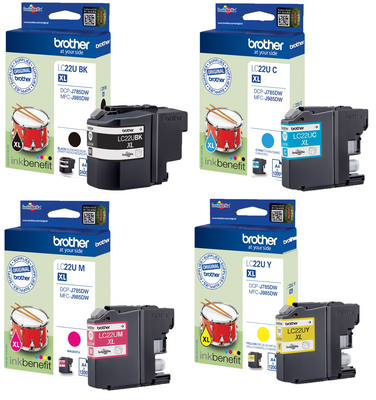 Brother LC22U 4 Colour Ink Cartridge Multipack