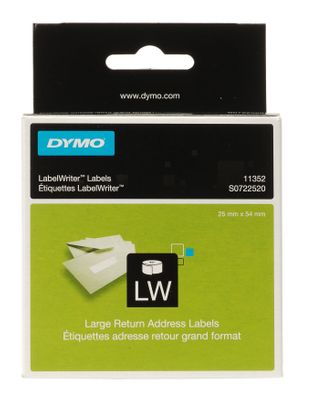 Dymo 11352 Large Return Address Labels 1 x 500 Labels 54mm x 25mm (S0722520)