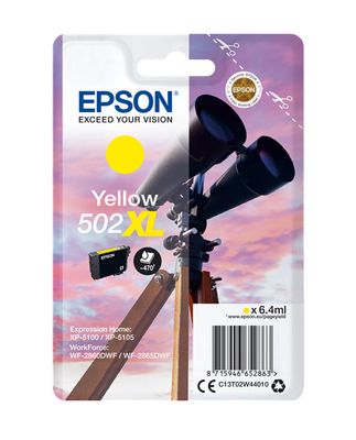 Epson 502XL High Capacity Yellow Ink Cartridge - (C13T02W44010 Binoculars)