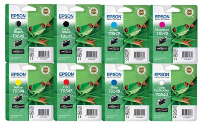 Epson T054 8 Colour Ink Cartridge Multipack - (Frog)