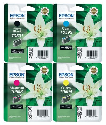 Epson T059 4 Colour Ink Cartridge Multipack - (Lily)