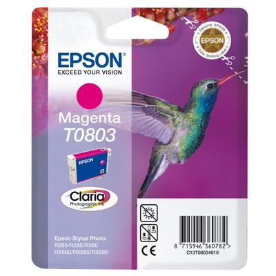 Epson T0803 Magenta Ink Cartridge - (C13T080340 Hummingbird)