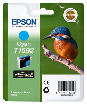 Epson T1592 Cyan Ink Cartridge - (C13T159240 Kingfisher)