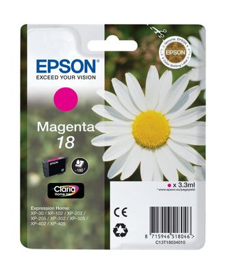 Epson 18 Magenta Ink Cartridge - (T1803 Daisy)