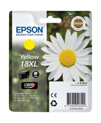 Epson 18XL Yellow High Capacity Ink Cartridge - (T1814 Daisy)