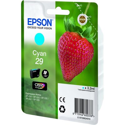 Epson 29 Cyan Ink Cartridge - (T2982 Strawberry)