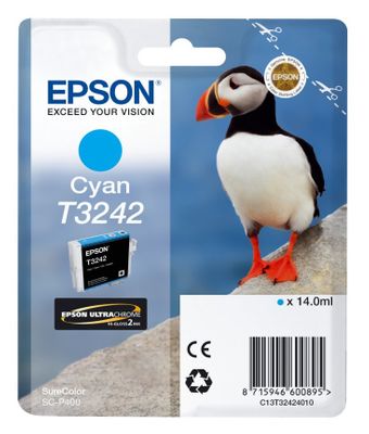 Epson T3242 Cyan Ink Cartridge - (C13T324240 Puffin)