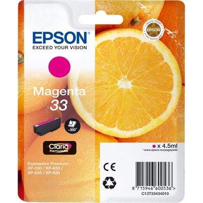 Epson 33 Magenta Ink Cartridge - (T3343 Oranges)