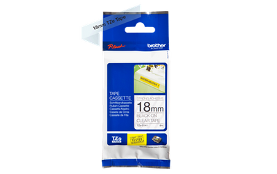 Brother TZe-S141 Black On Clear Strong Adhesive Laminated P-Touch Labelling Tape 18mm x 8m