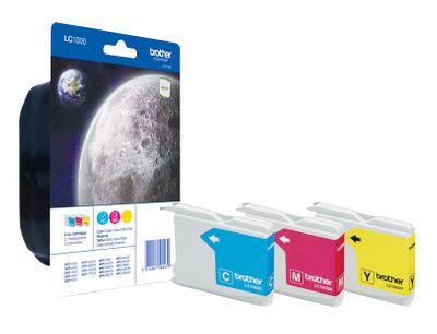 Brother LC1000 3 Colour Ink Cartridge Multipack
