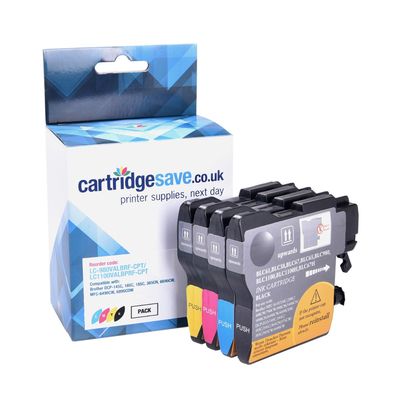 Compatible Brother LC1100 4 Colour Ink Cartridge Multipack