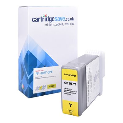 Compatible Canon PFI-107Y Yellow Ink Cartridge - (6708B001AA)