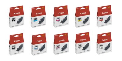 Canon PFI-300 10 Colour Ink Cartridge Multipack