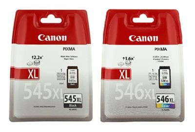 Canon PG-545XL & CL-546XL High Capacity Black & Tri-Colour Ink Multipack