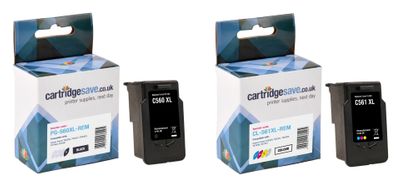 Compatible Canon PG560XL-CL561XL High Capacity Black & Tri-Colour Ink Cartridge Multipack